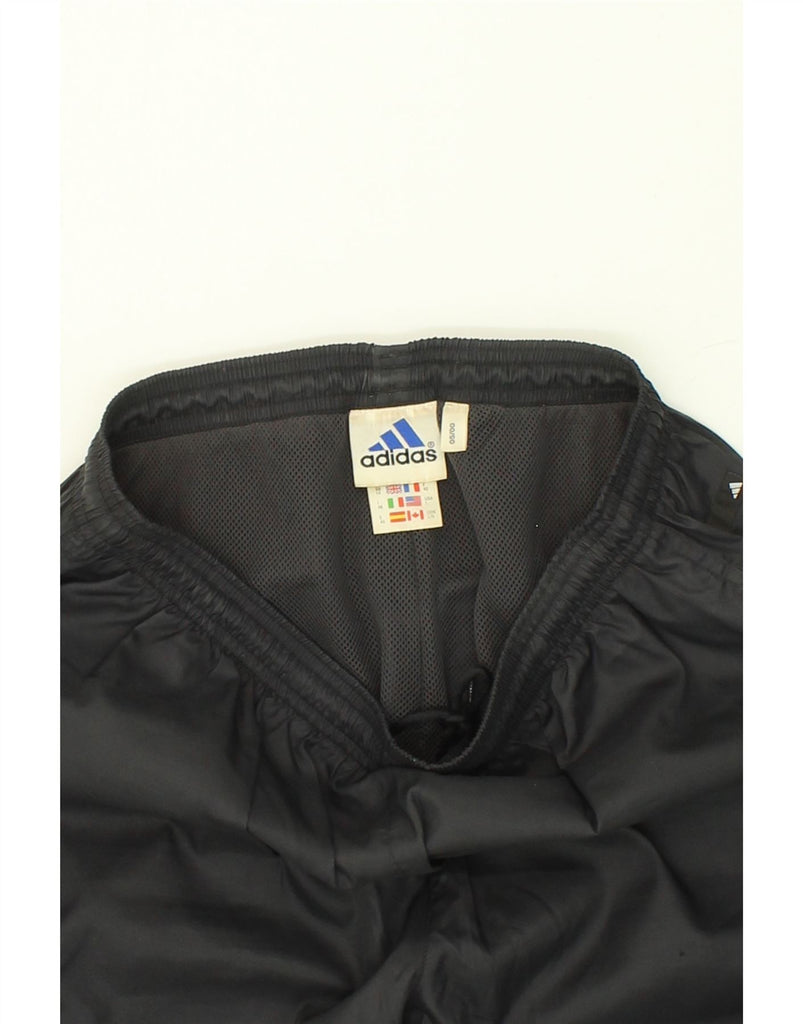 ADIDAS Womens Tracksuit Trousers UK 14 Medium  Black Polyester | Vintage Adidas | Thrift | Second-Hand Adidas | Used Clothing | Messina Hembry 