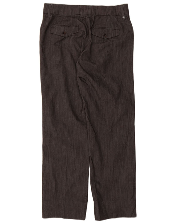Lee Womens Straight Casual Trousers US 8 Medium W30 L29 Grey Cotton