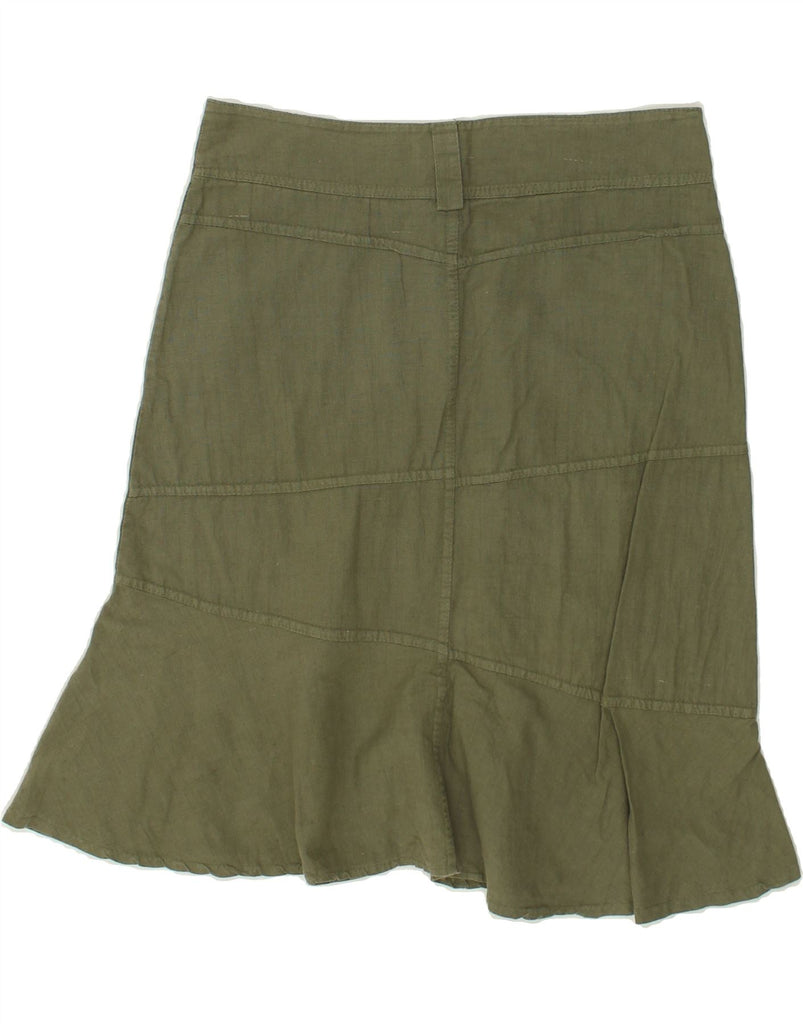 BIZZARRO Womens A-Line Skirt W32 Large Khaki | Vintage Bizzarro | Thrift | Second-Hand Bizzarro | Used Clothing | Messina Hembry 