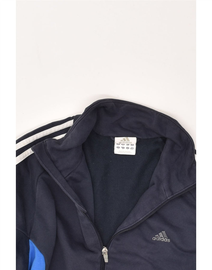 ADIDAS Mens Tracksuit Top Jacket Small Navy Blue Colourblock Cotton | Vintage Adidas | Thrift | Second-Hand Adidas | Used Clothing | Messina Hembry 