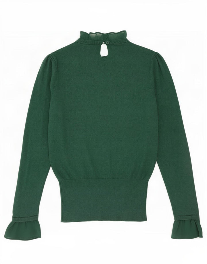 Oasis Womens Blouse Top UK 12 Medium Green Cotton