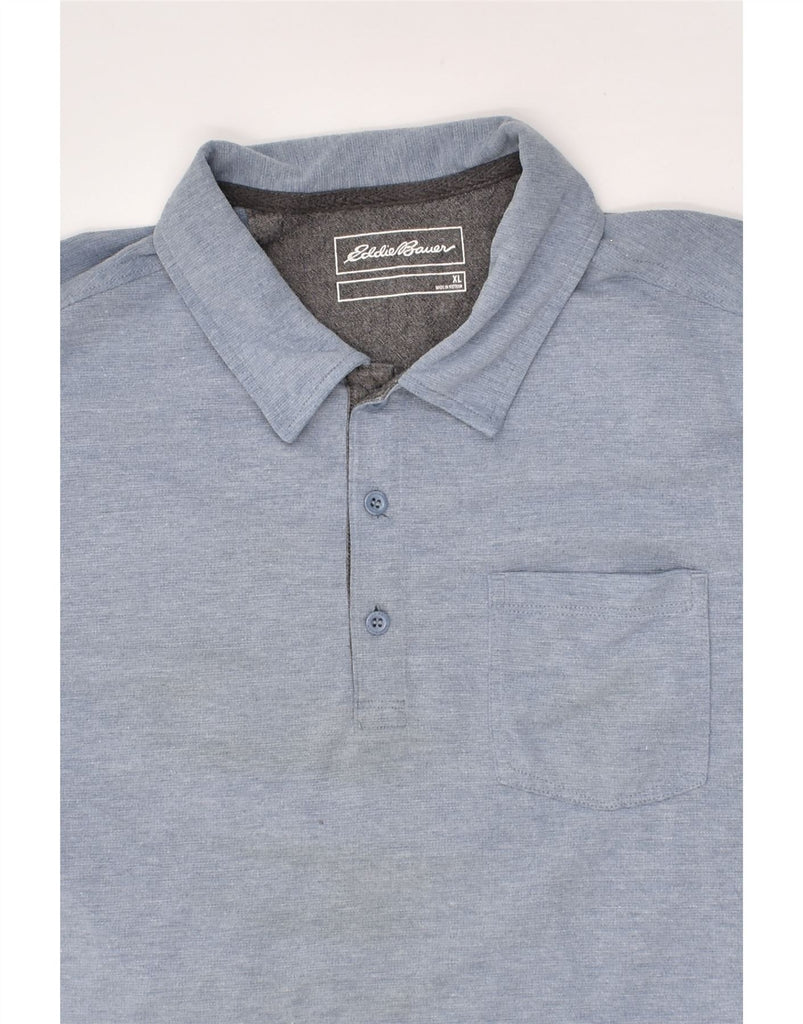 EDDIE BAUER Mens Polo Shirt XL Blue Cotton | Vintage Eddie Bauer | Thrift | Second-Hand Eddie Bauer | Used Clothing | Messina Hembry 