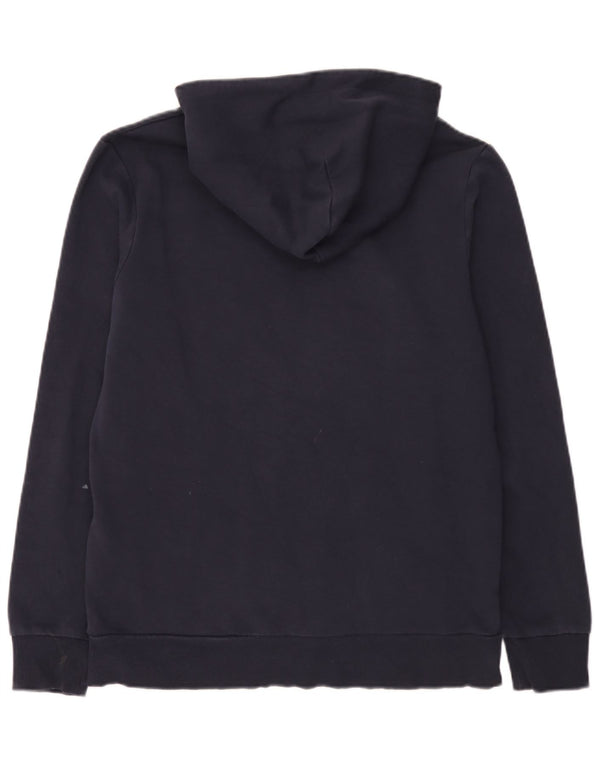 Jack & Jones Mens Anbass Graphic Hoodie Jumper Large Navy Blue Cotton