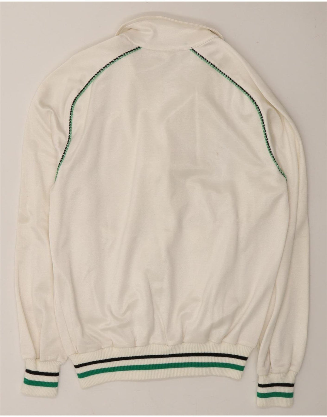 ICARUS Mens Tracksuit Top Jacket Small Off White Polyester Vintage Icarus and Second-Hand Icarus from Messina Hembry 