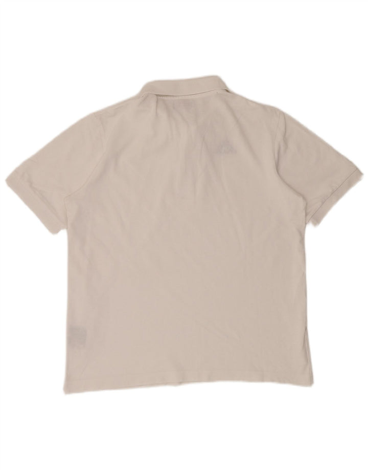 KAPPA Mens Polo Shirt Medium White Cotton