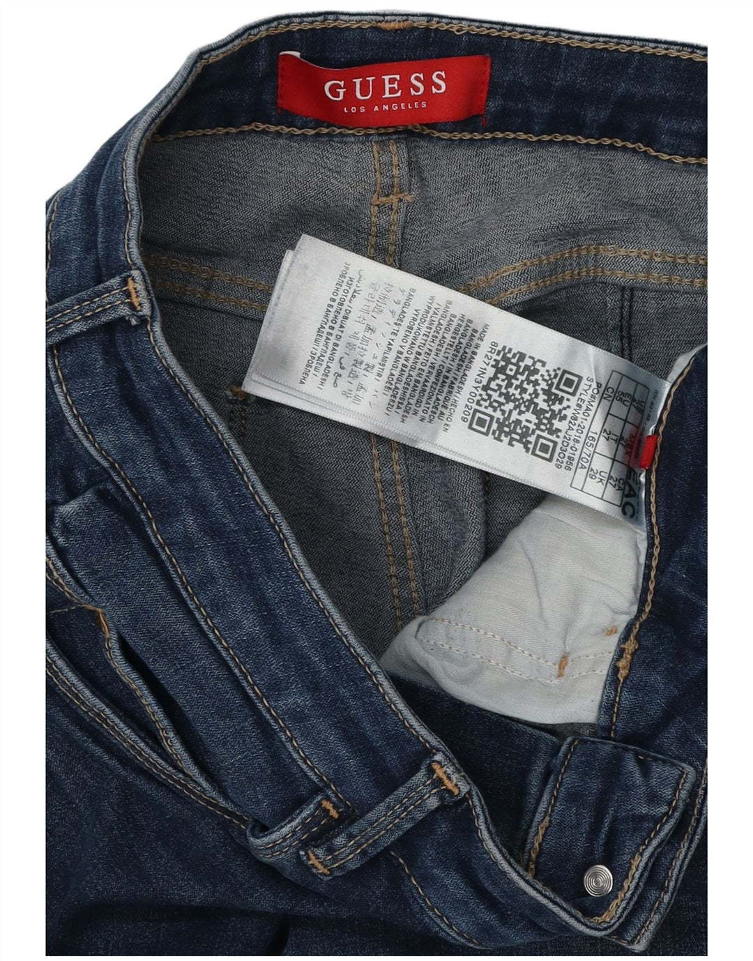 GUESS Womens Skinny Jeans W29 L28 Navy Blue Cotton