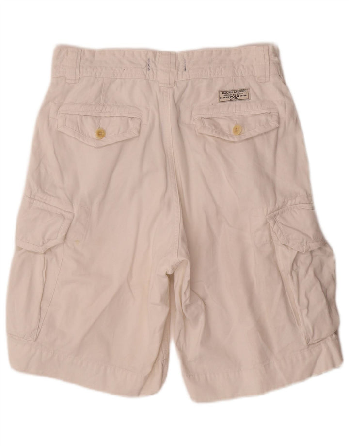 Polo Ralph Lauren Mens Cargo Shorts W30 Medium White Cotton