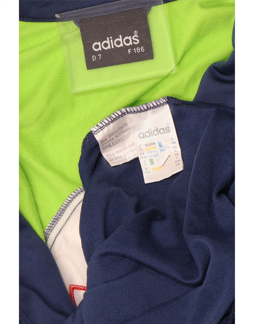 ADIDAS Mens Tracksuit Top Jacket UK 42/44 Large Navy Blue Colourblock