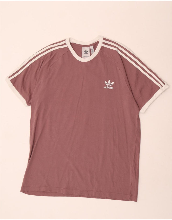 Adidas Mens T-Shirt Top XL Pink
