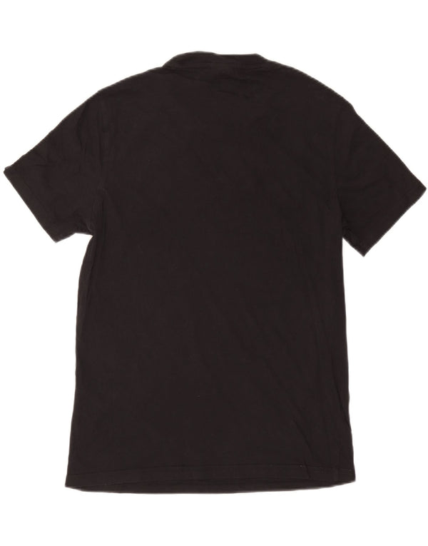 Champion Mens Graphic T-Shirt Top Medium Black Cotton