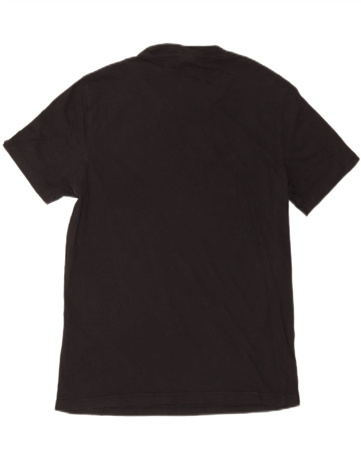 Champion Mens Graphic T-Shirt Top Medium Black Cotton