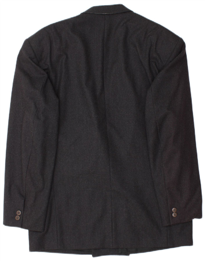 Reiss Mens Double Breasted Blazer Jacket IT 48 Medium Black New Wool