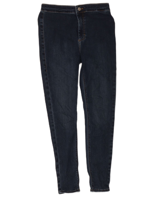 Topshop Womens Joni Skinny Jeans W30 L26 Navy Blue Cotton