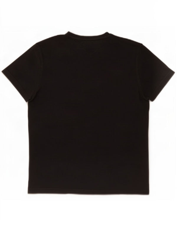 Tommy Hilfiger Mens T-Shirt Top XL Black Cotton