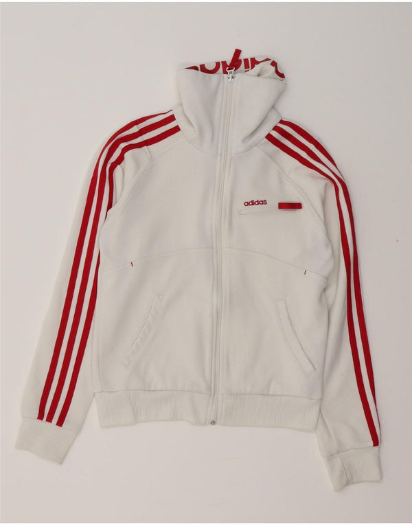 ADIDAS Girls Tracksuit Top Jacket 13-14 Years  White Cotton