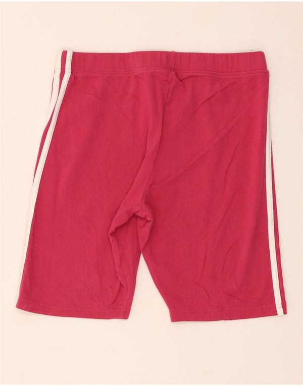 Adidas Womens Sport Shorts UK 16/18 Large Pink Cotton