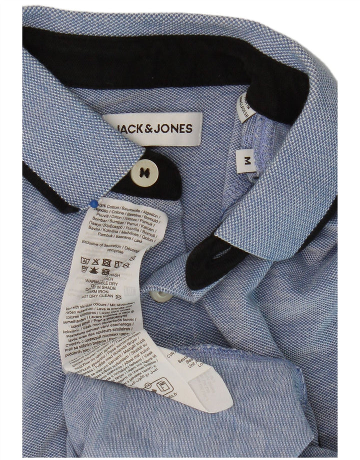 Jack & Jones Mens Polo Shirt Medium Blue Cotton
