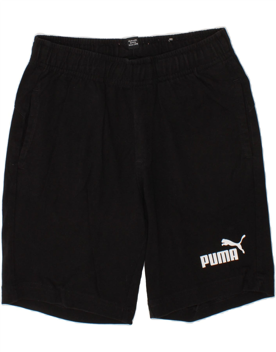 PUMA Boys Graphic Sport Shorts 7-8 Years Black Cotton Vintage Puma and Second-Hand Puma from Messina Hembry 