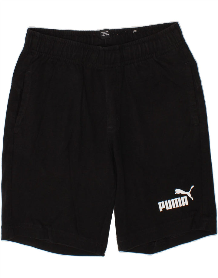 PUMA Boys Graphic Sport Shorts 7-8 Years Black Cotton Vintage Puma and Second-Hand Puma from Messina Hembry 