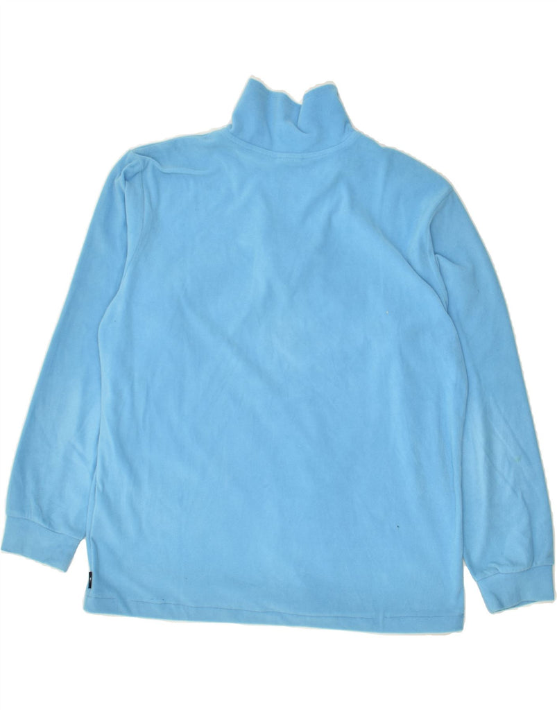 DIADORA Womens Zip Neck Fleece Jumper UK 20 2XL Blue Polyester | Vintage Diadora | Thrift | Second-Hand Diadora | Used Clothing | Messina Hembry 