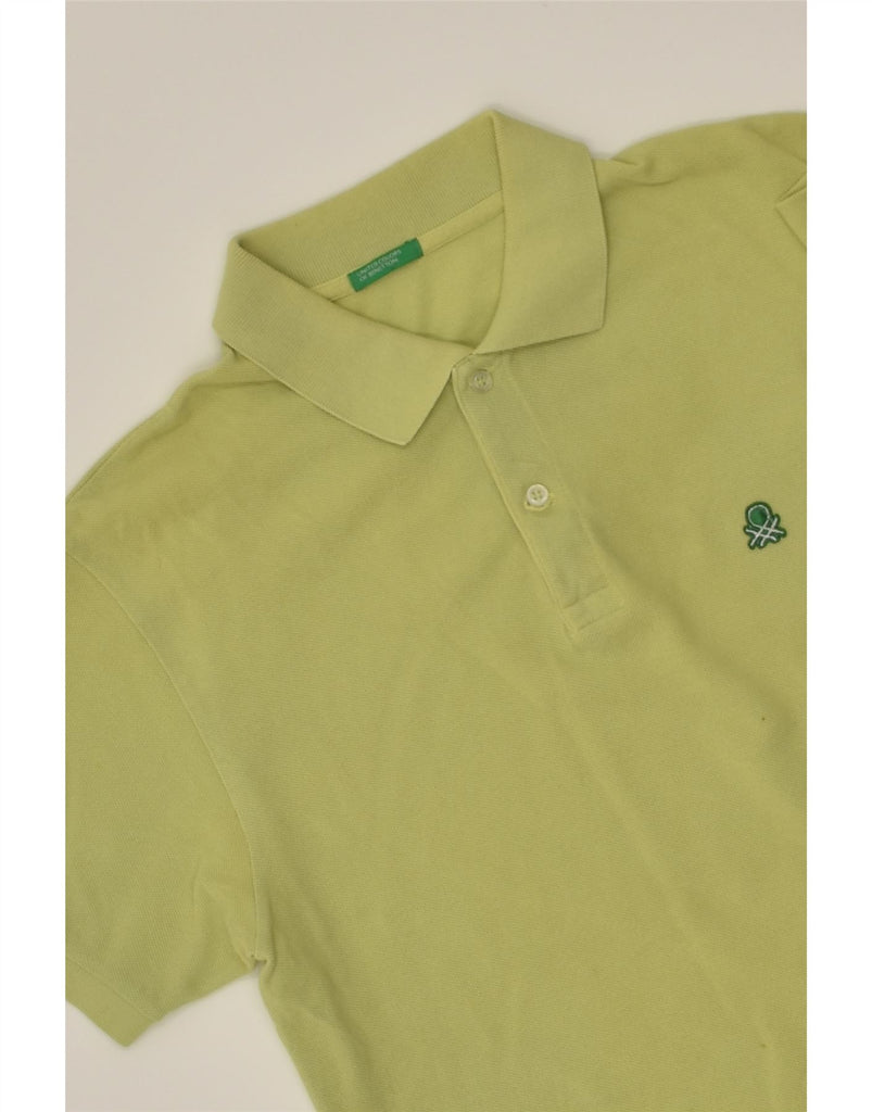 BENETTON Boys Polo Shirt 11-12 Years 2XL Green Cotton | Vintage Benetton | Thrift | Second-Hand Benetton | Used Clothing | Messina Hembry 