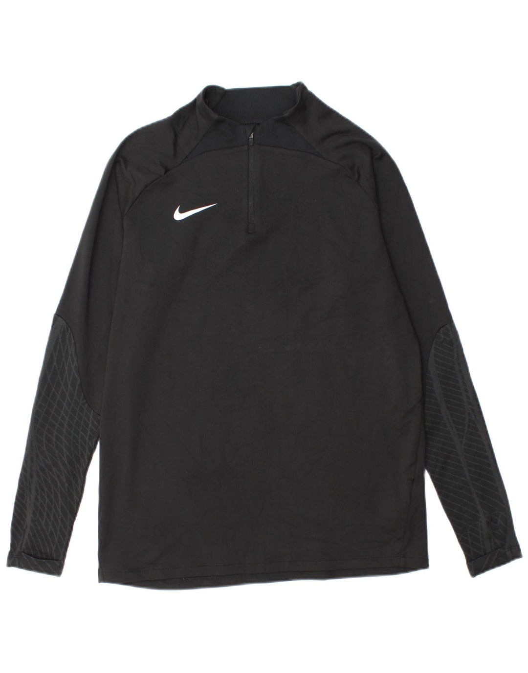 Nike Mens Dri Fit Slim Fit Pullover Tracksuit Top Medium Black Geometric
