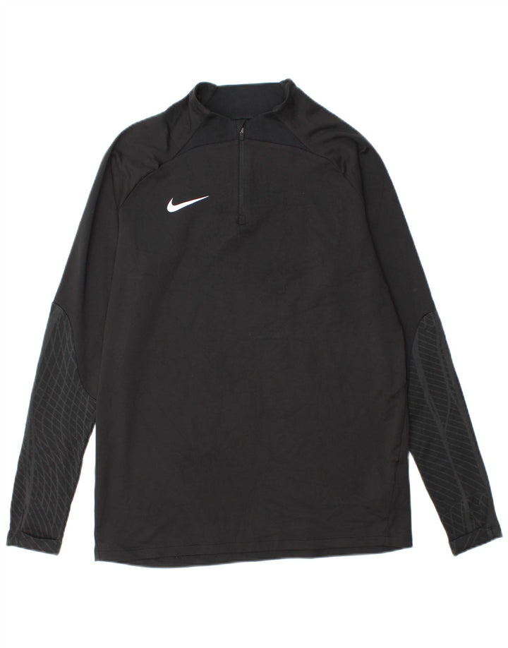 Nike Mens Dri Fit Slim Fit Pullover Tracksuit Top Medium Black Geometric