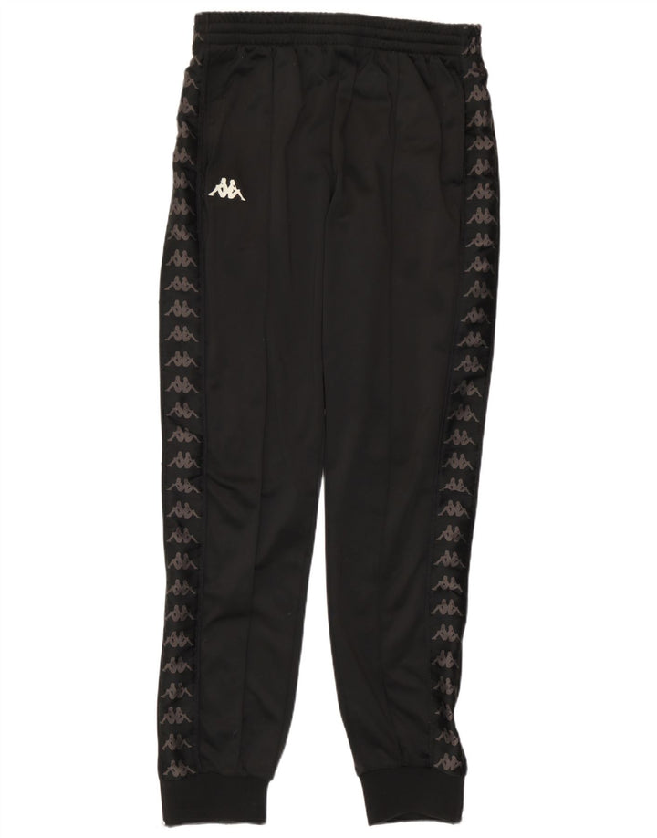 Kappa Mens Graphic Tracksuit Trousers Joggers Medium  Black