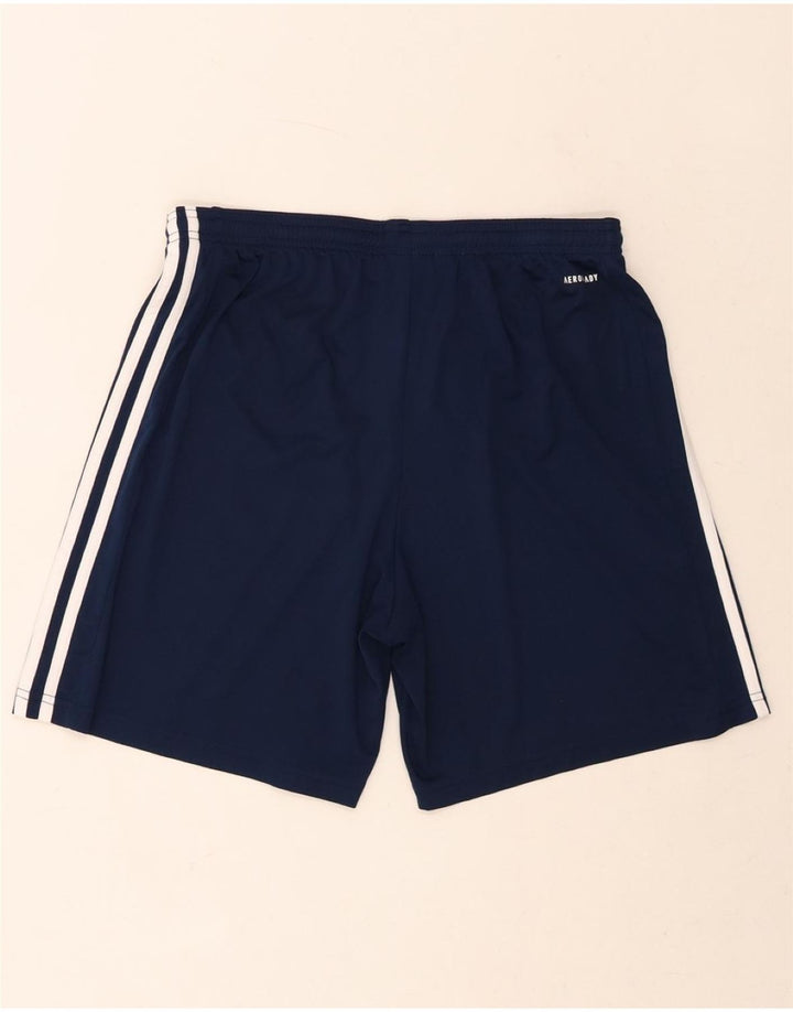 ADIDAS Mens Aeroready Sport Shorts Large Navy Blue Polyester Vintage Adidas and Second-Hand Adidas from Messina Hembry 