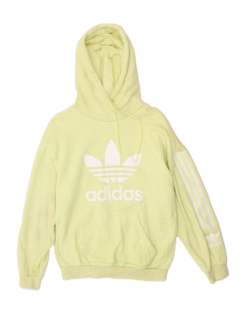 ADIDAS Womens Graphic Hoodie Jumper UK 6 XS Green Cotton | Vintage Adidas | Thrift | Second-Hand Adidas | Used Clothing | Messina Hembry 