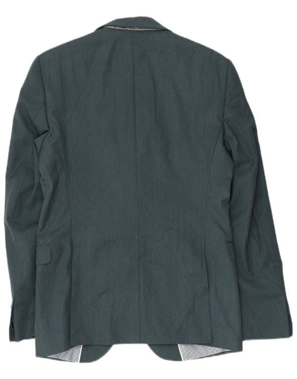 Zara Mens 2 Button Blazer Jacket UK 36 Small Green