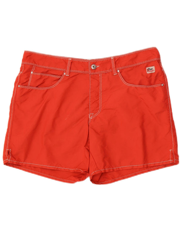 Roy Rogers Mens Seven Bell Casual Shorts IT 50 Large W36 Red