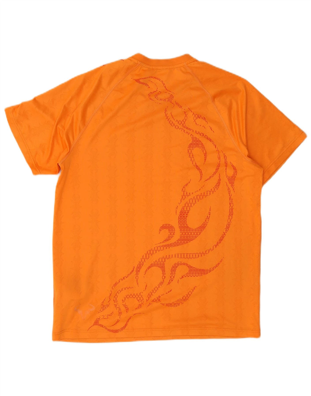 Nike Mens T-Shirt Top Medium Orange Paisley Polyester
