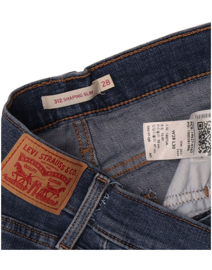 Levi's Womens 312 Shaping Slim Jeans W28 L30 Blue