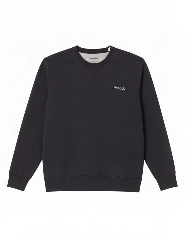Reebok Mens Sweatshirt Jumper Large Black Cotton