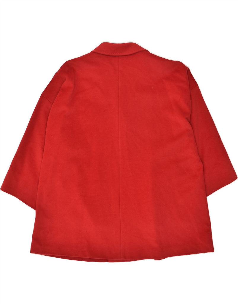 MAX MARA Womens Overcoat UK 8 Small  Red Wool | Vintage Max Mara | Thrift | Second-Hand Max Mara | Used Clothing | Messina Hembry 