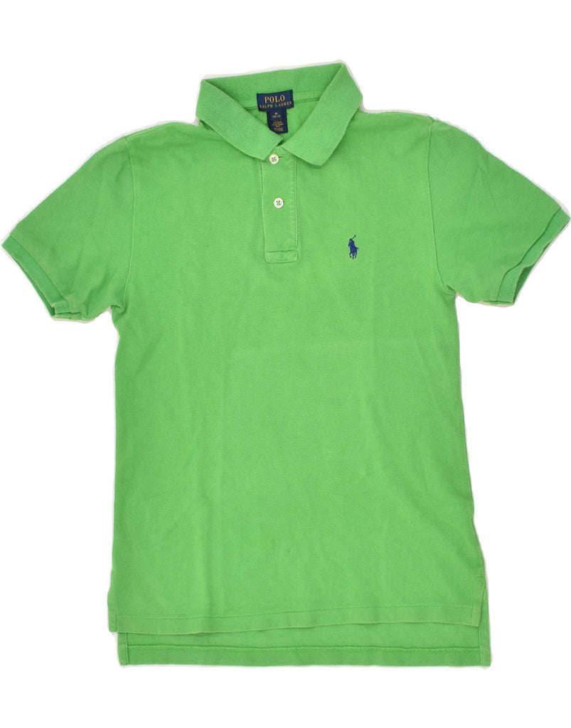 POLO RALPH LAUREN Boys Polo Shirt 10-11 Years Medium Green Cotton | Vintage Polo Ralph Lauren | Thrift | Second-Hand Polo Ralph Lauren | Used Clothing | Messina Hembry 