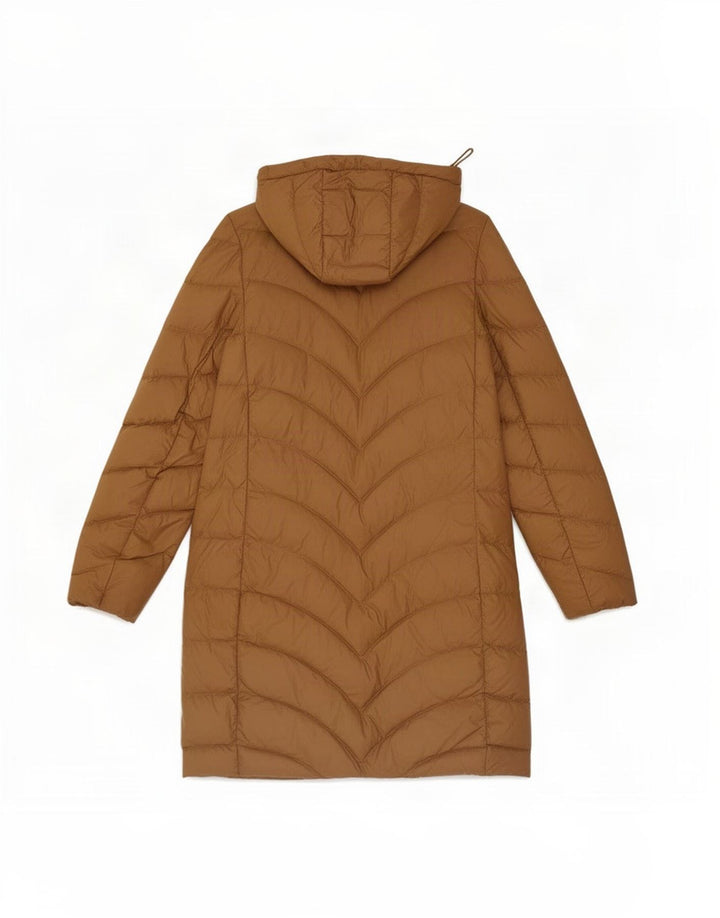Marks & Spencer Womens Hooded Padded Coat UK 8 Small Brown