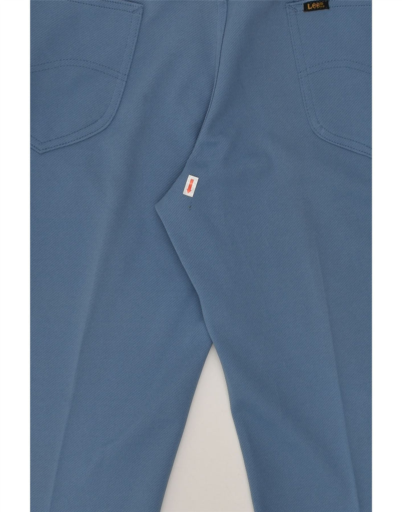 LEE Mens Straight Casual Trousers W36 L28 Blue Polyester | Vintage Lee | Thrift | Second-Hand Lee | Used Clothing | Messina Hembry 