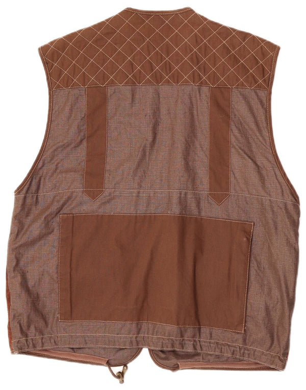 Conbipel Mens Natural Wear Utility Jacket IT 48 Medium Brown Colourblock
