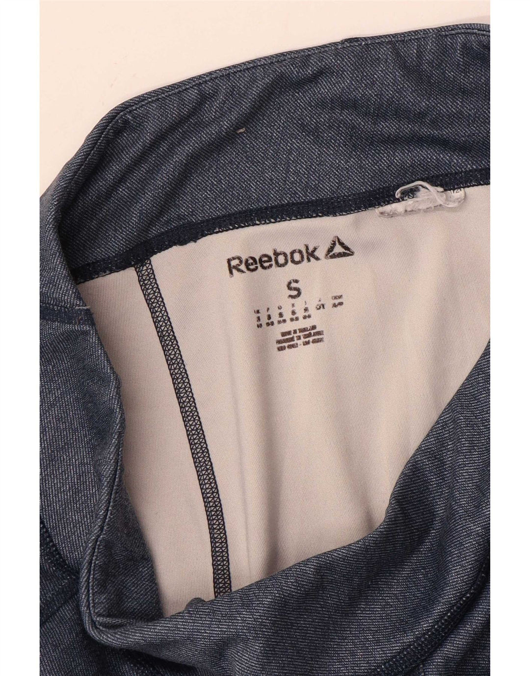Reebok Womens Graphic Leggings UK 8/10 Small Navy Blue