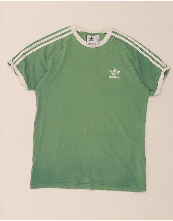 ADIDAS Mens T-Shirt Top Medium Green Cotton