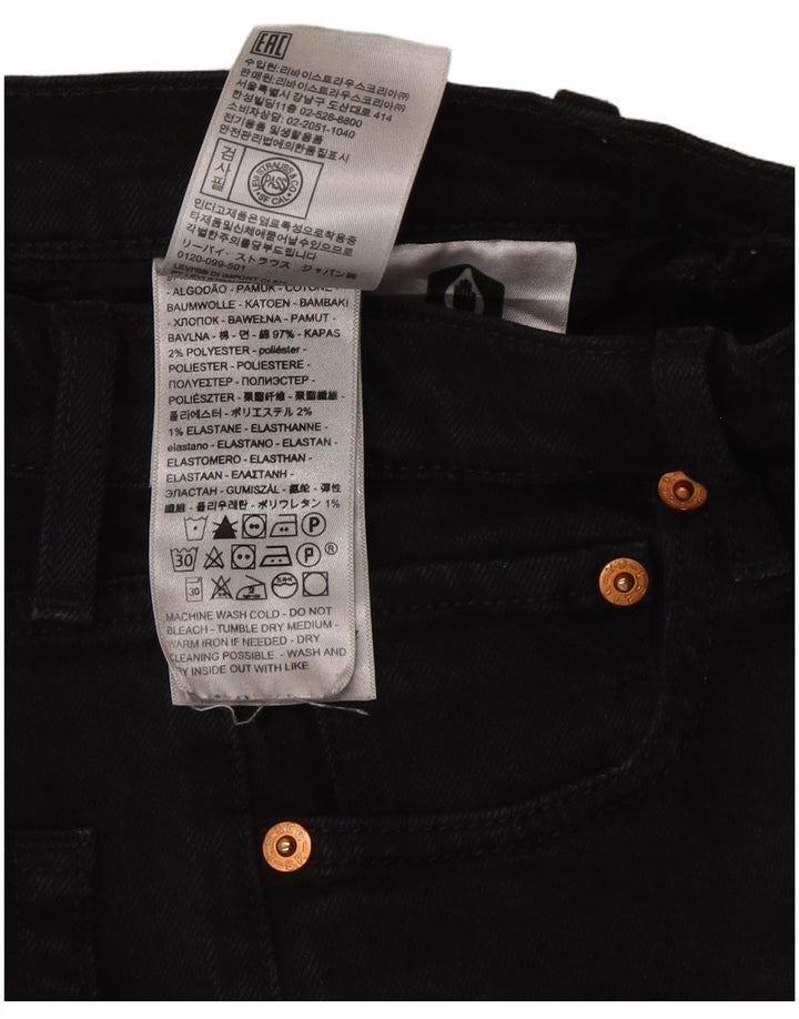 Levi's Womens Ribcage Straight Jeans W26 L29 Grey Cotton