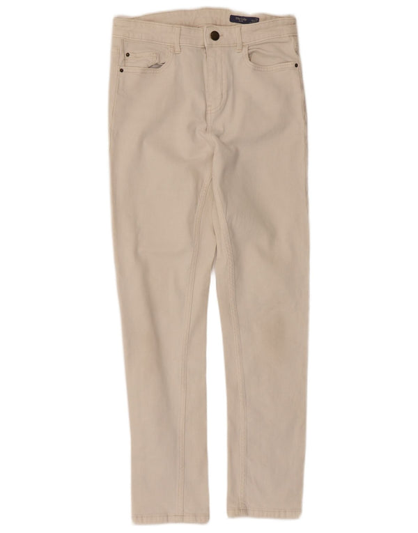 Marks & Spencer Womens The Lily Slim Jeans UK 10 Small W28 L27 Beige Cotton