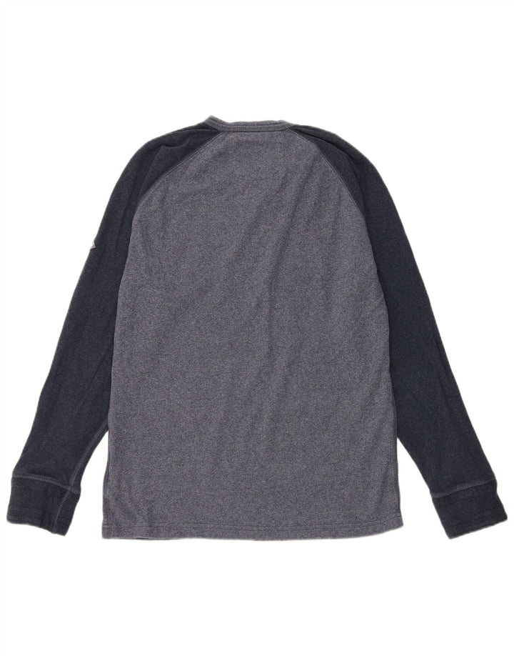 Superdry Mens Top Long Sleeve XL Blue Colourblock Cotton