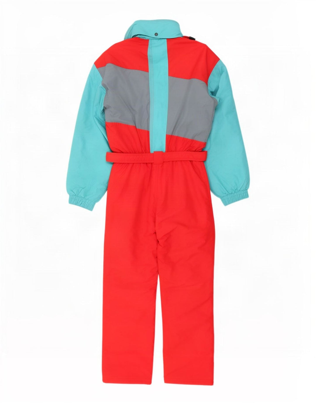 Etirel Mens Hooded Ski Jumpsuit Small Red Colourblock