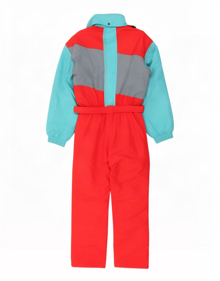 Etirel Mens Hooded Ski Jumpsuit Small Red Colourblock