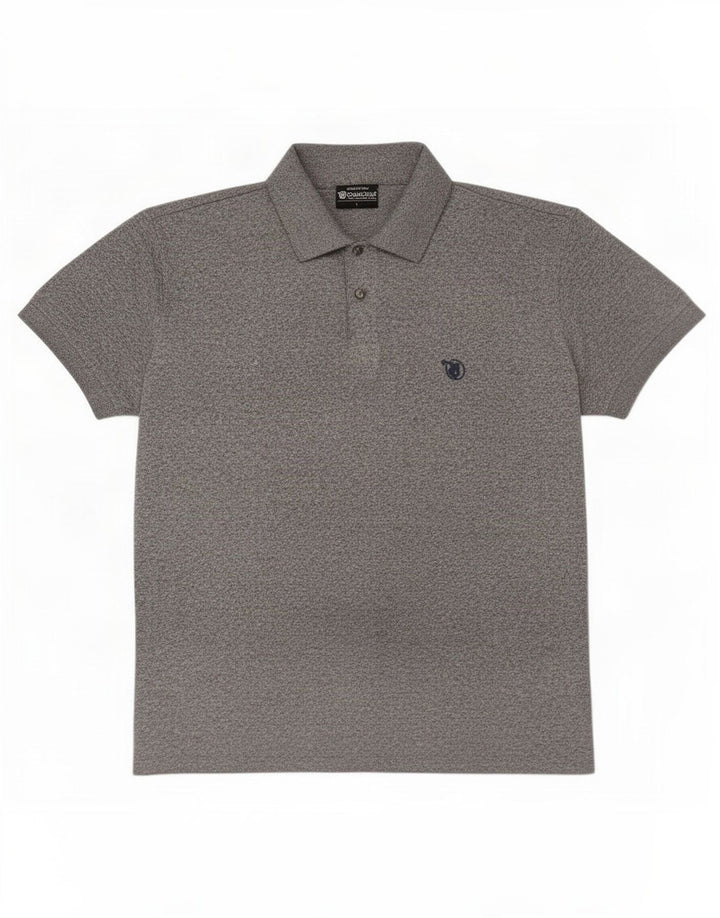 Gymnasium Mens Polo Shirt Large Grey Flecked