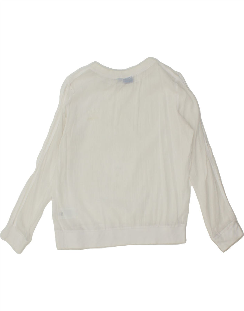 ADIDAS Womens Sweatshirt Jumper UK 14 Large  White Vintage Adidas and Second-Hand Adidas from Messina Hembry 