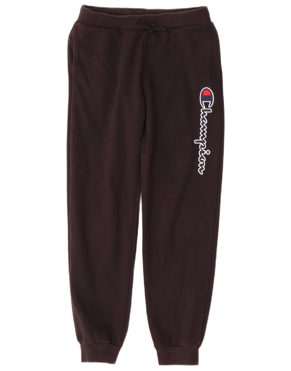 Champion Boys Graphic Tracksuit Trousers Joggers 11-12 Years Large Black